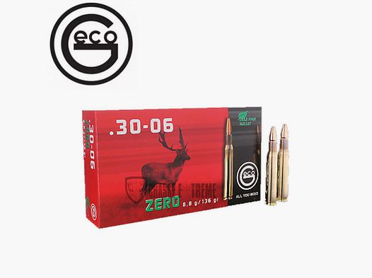 20 cartridges GECO cal 30-06 136gr ZERO