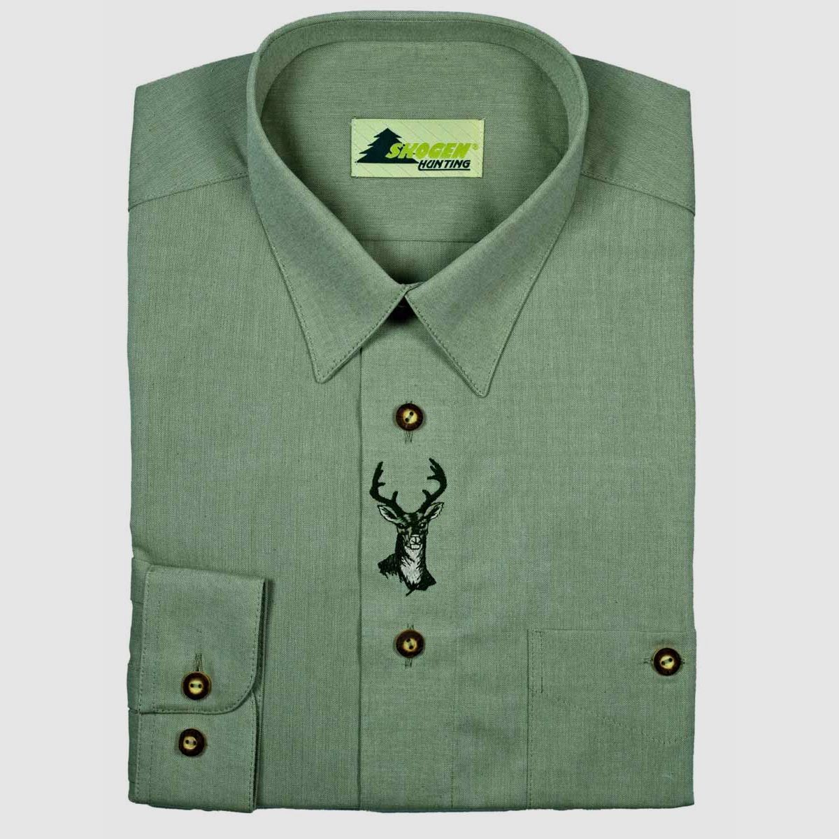 Skogen Hemd Chambray-Stick Hirsch Lind