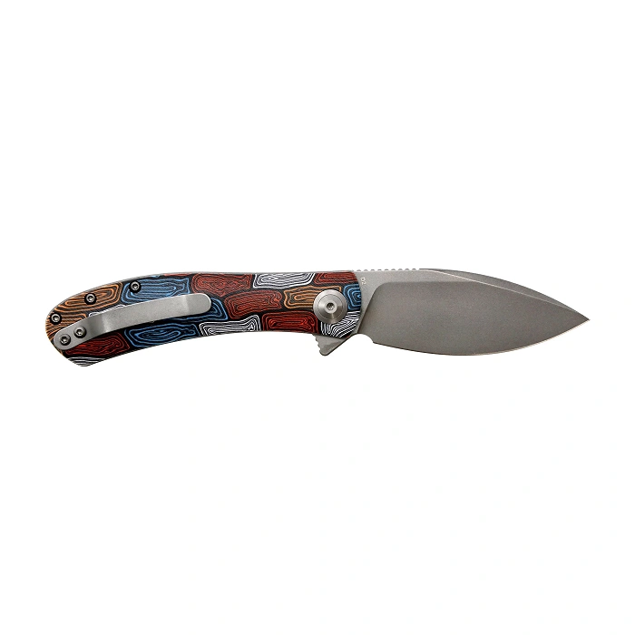 Nóż składany Trollsky Knives Mandu Damascus (MT011), zdjęcie 3 z 10