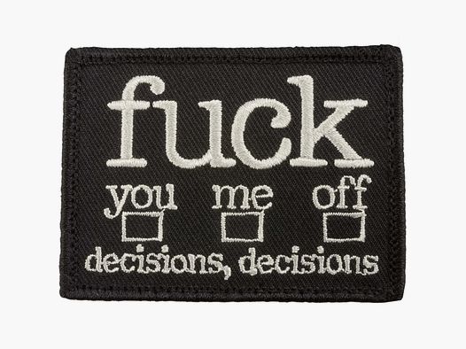 Café Viereck Café Viereck Patch Fuck decisions