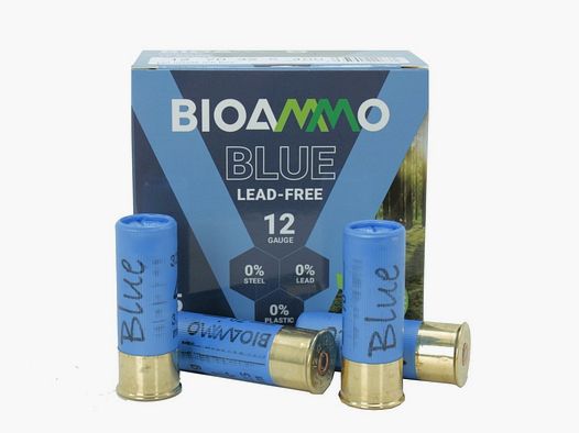 BIOAMMO Blue shotshell cal. 12/67 – 3.25 mm, No. 4 (PL 3) – 25 g (1 pack of 25)
