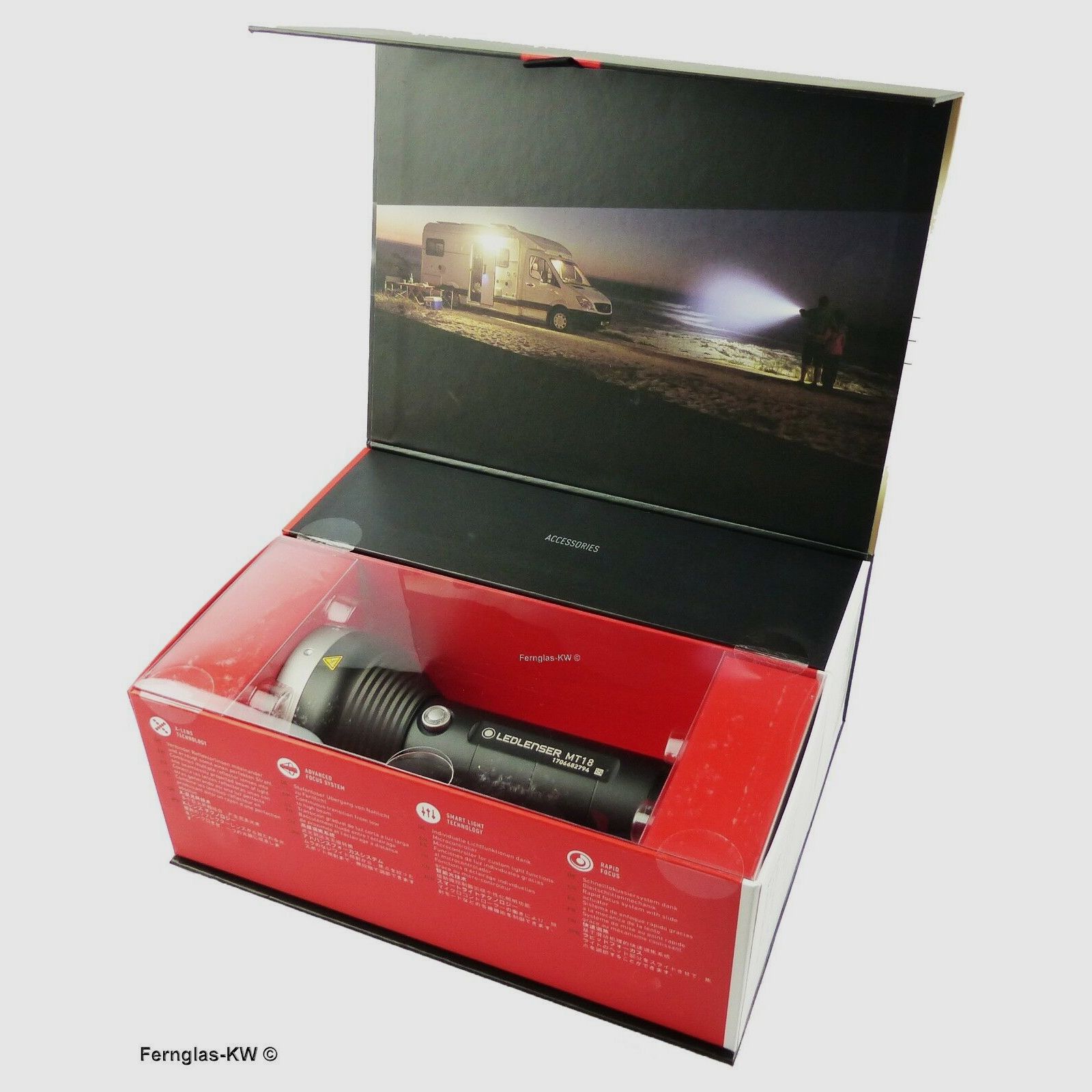 Ledlenser 500847 Caja de regalo Linterna LED recargable MT18 Potencia de luz 3000 lúmenes