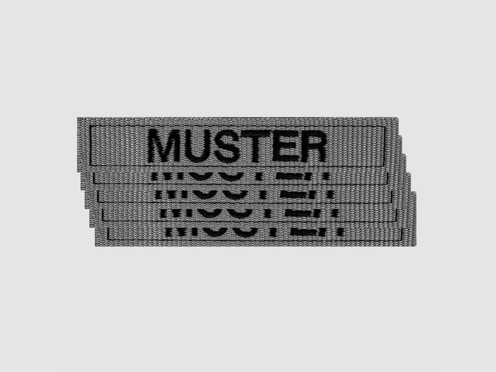 ASMC Namensbänder 5er Set grau schwarz