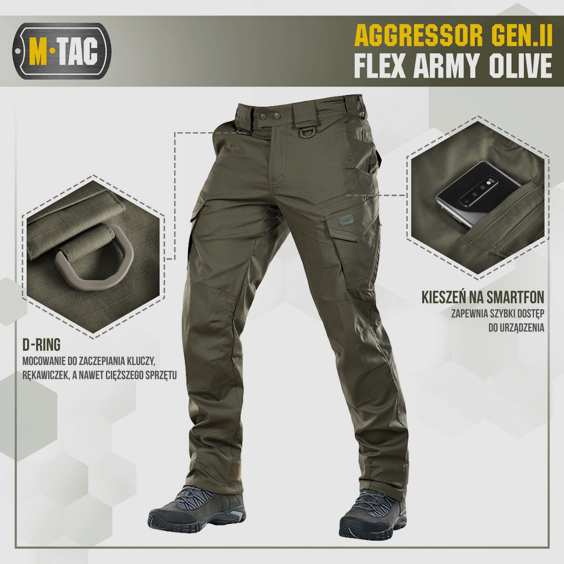 M-tac Aggressor Gen.II tactical trousers Army Olive, image 5 of 10