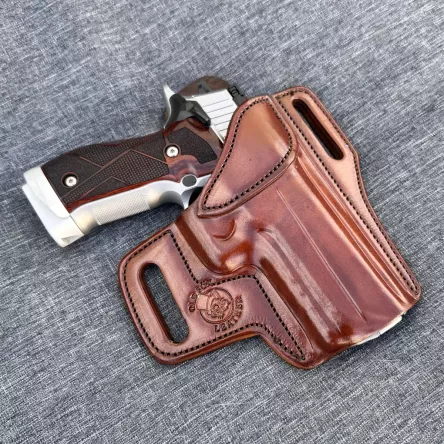 Old Fox – funda de cuero marrón tipo mariposa (varios modelos de armas), imagen 7 de 8