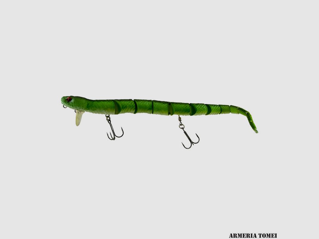 SAVAGE GEAR – 3D SNAKE 9″ 20cm 1oz 25g FLOATING #4 05-Green Snake, image 1 of 2