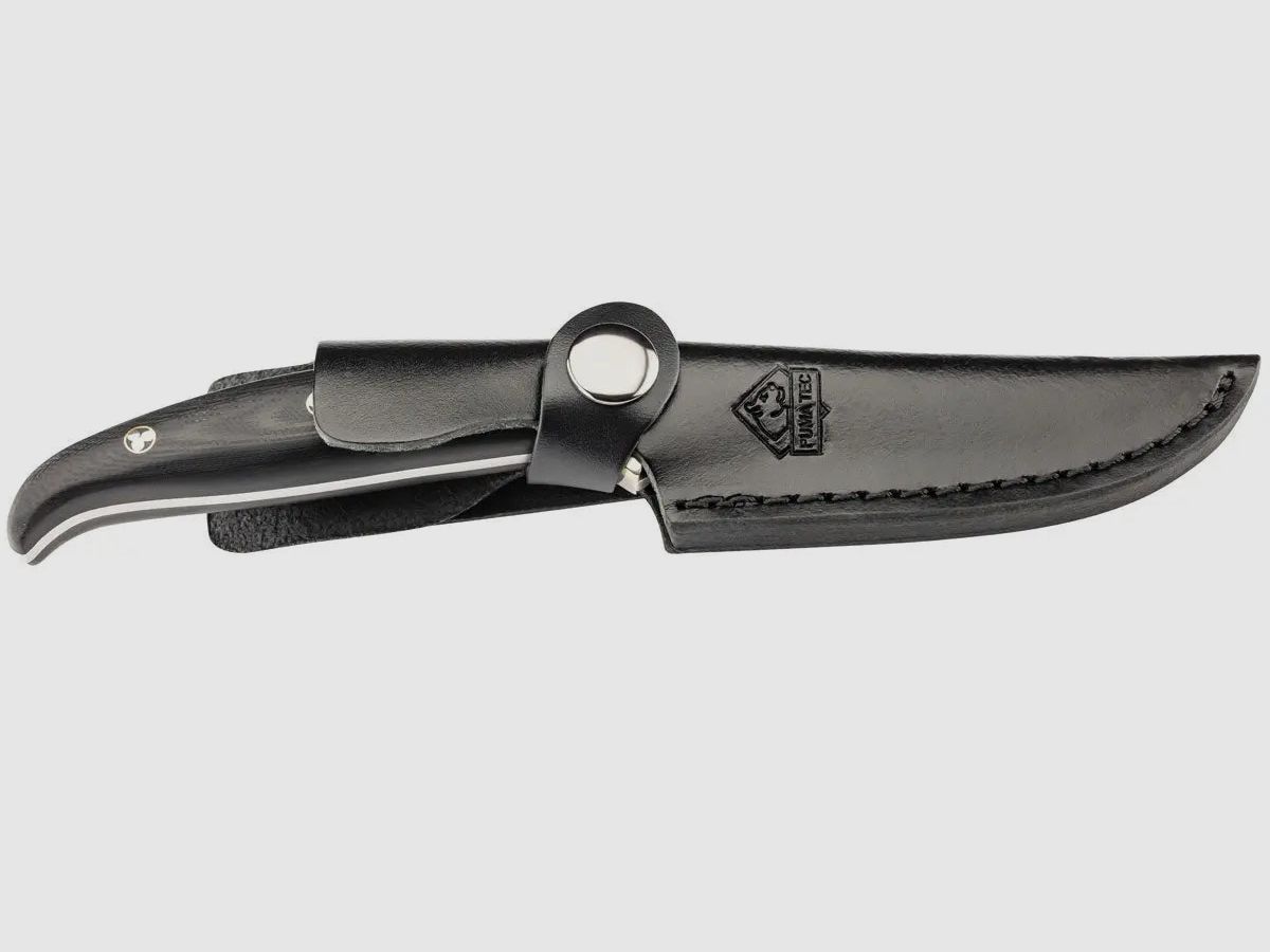 Couteau de ceinture PUMA TEC, G10 noir avec des épingles en mosaïque