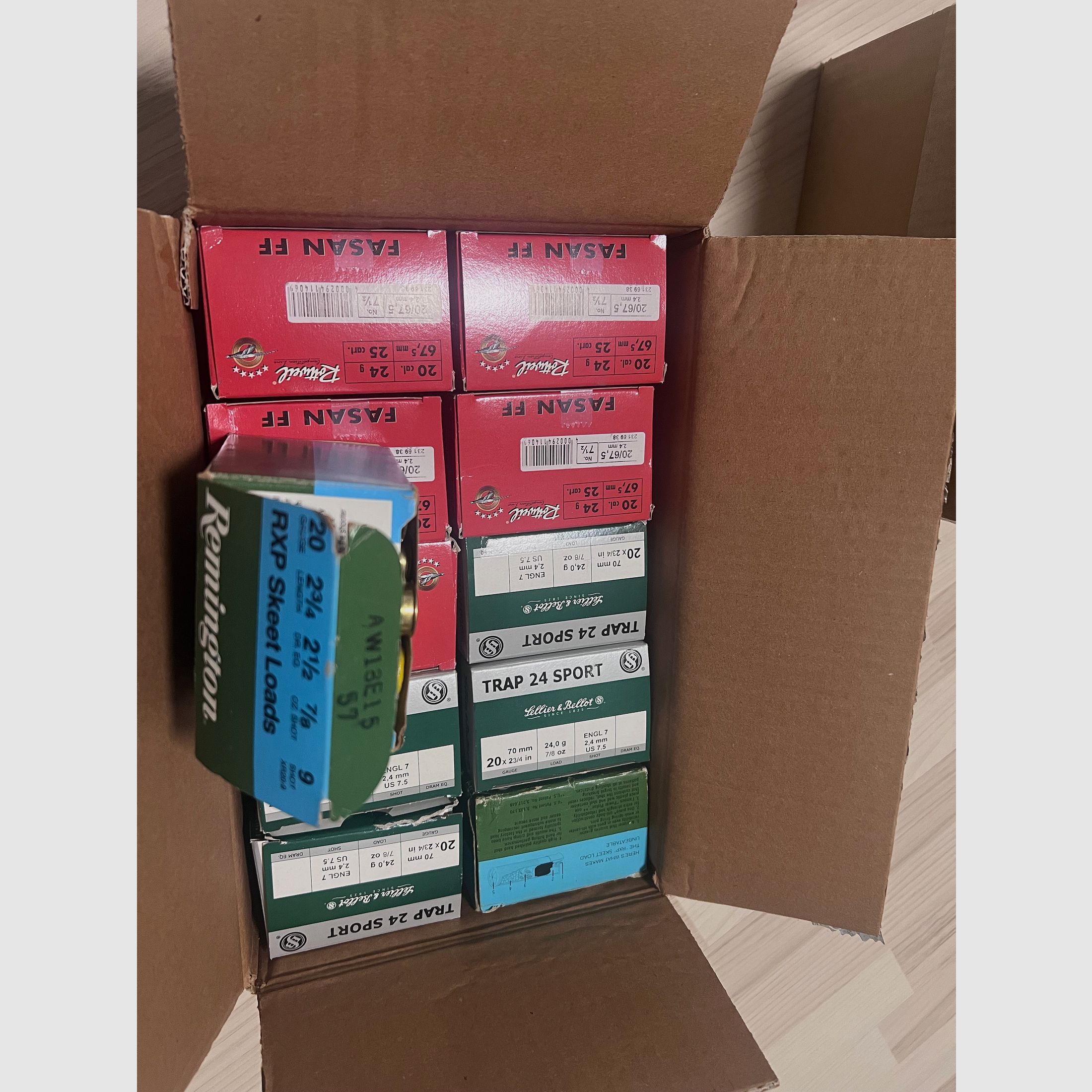 525 Schuss 20x70 und 20/67.5 Munition S&B Rottweil Remington