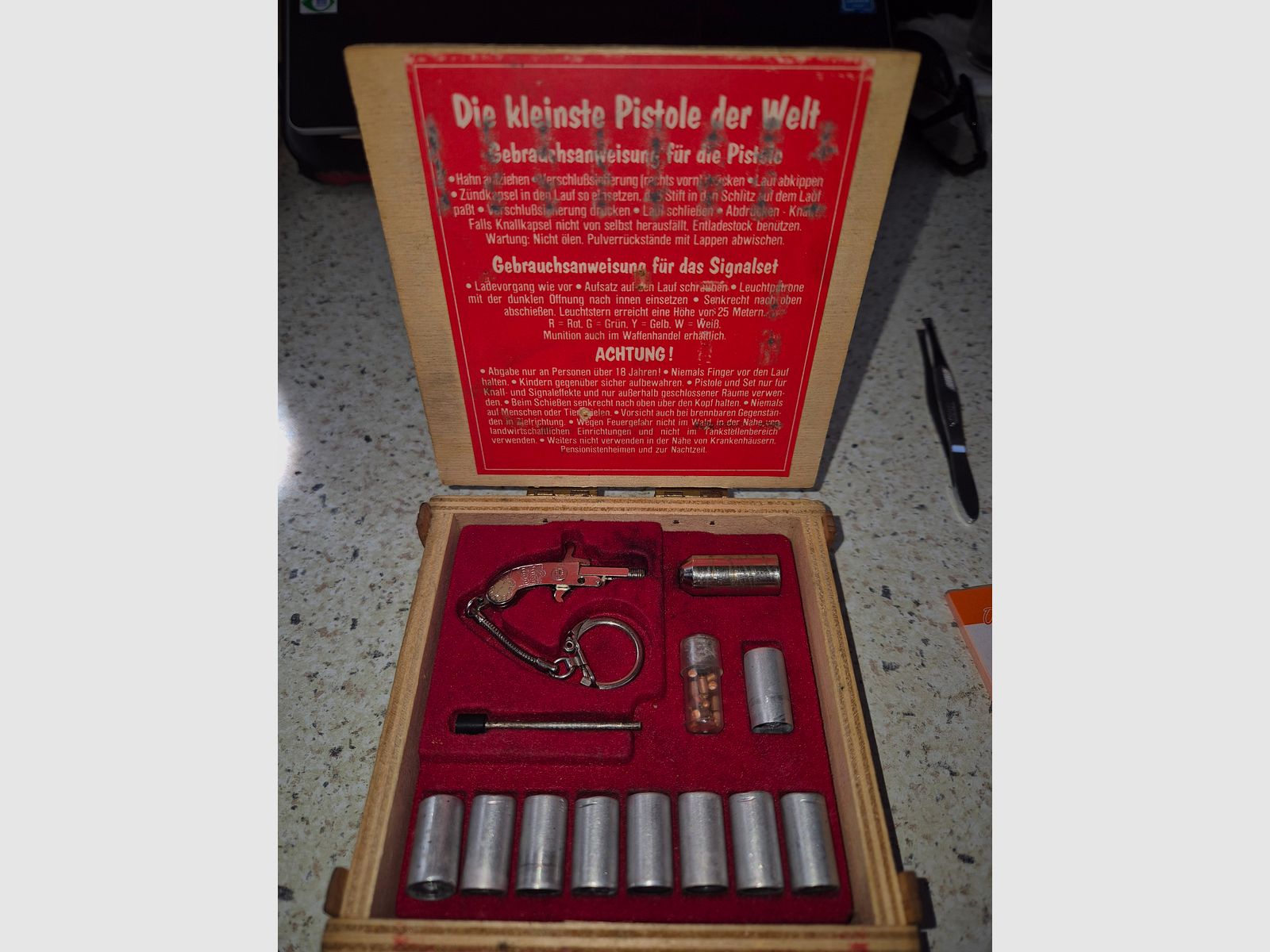 Die kleinste Pistole der Welt,Mini Pistole großer Knall,Berloque Pistole