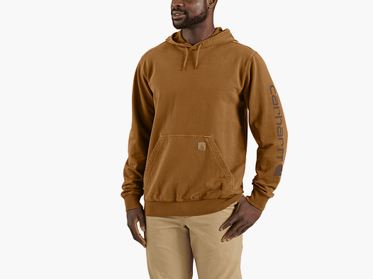 Carhartt Durham Garment Dyed Logo Sweatshirt Uomini Carhartt Marrone M