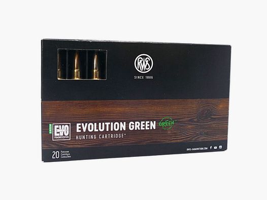 RWS .300WinMag Evolution Green 9,0g/139gr Cartouches de fusil sans plomb