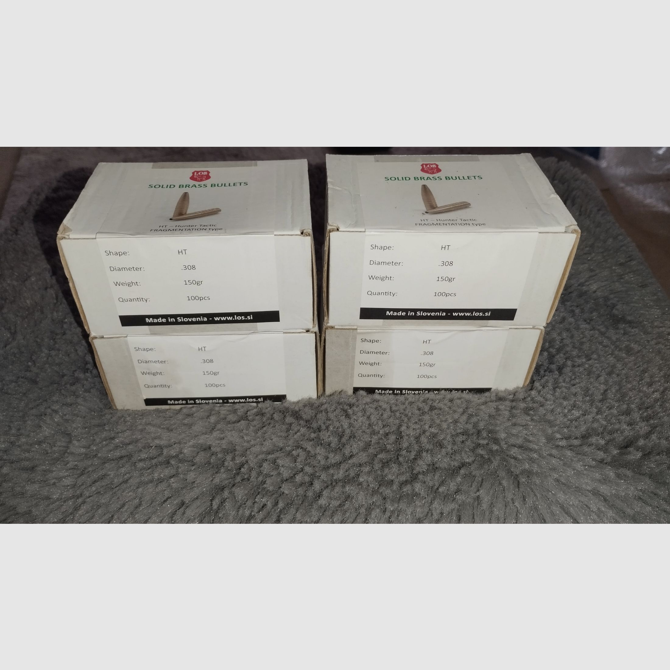 LOS Solid Geschosse HT .308 150gr 
