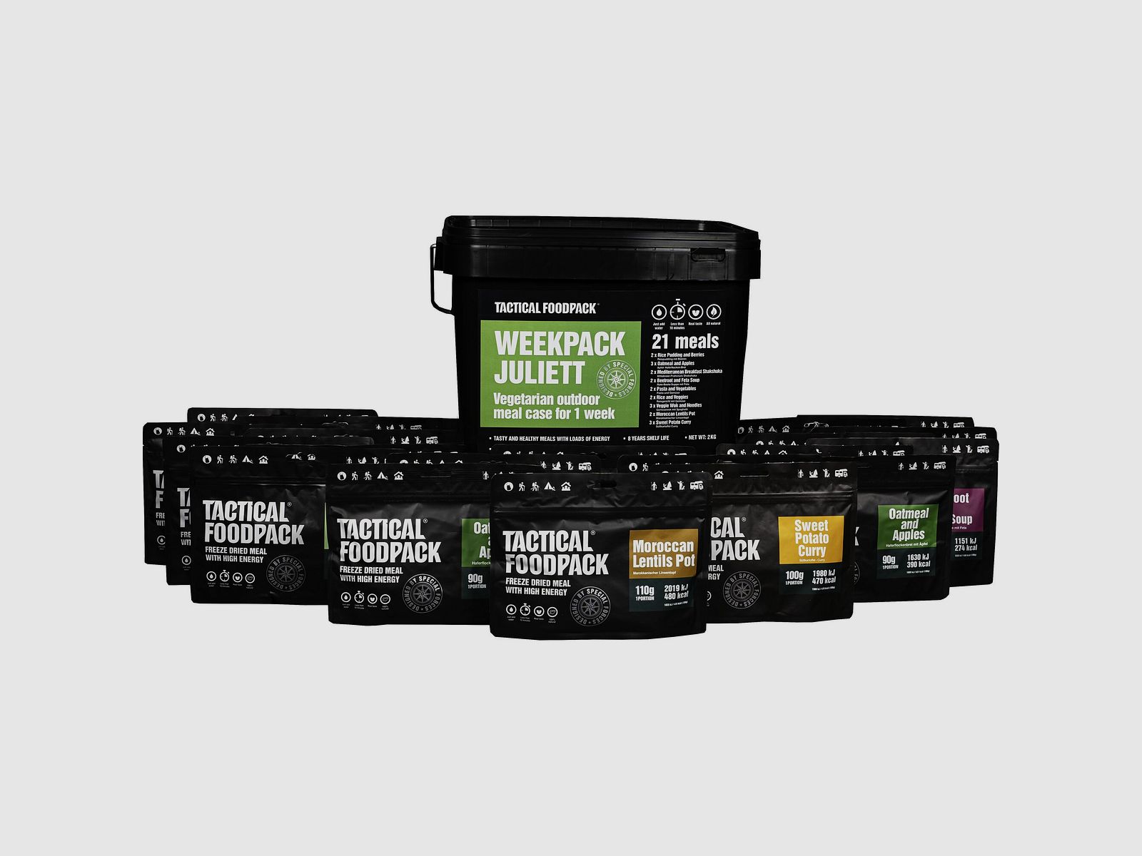 Tactical Food Pack Notration Trekking Juliett food for a week