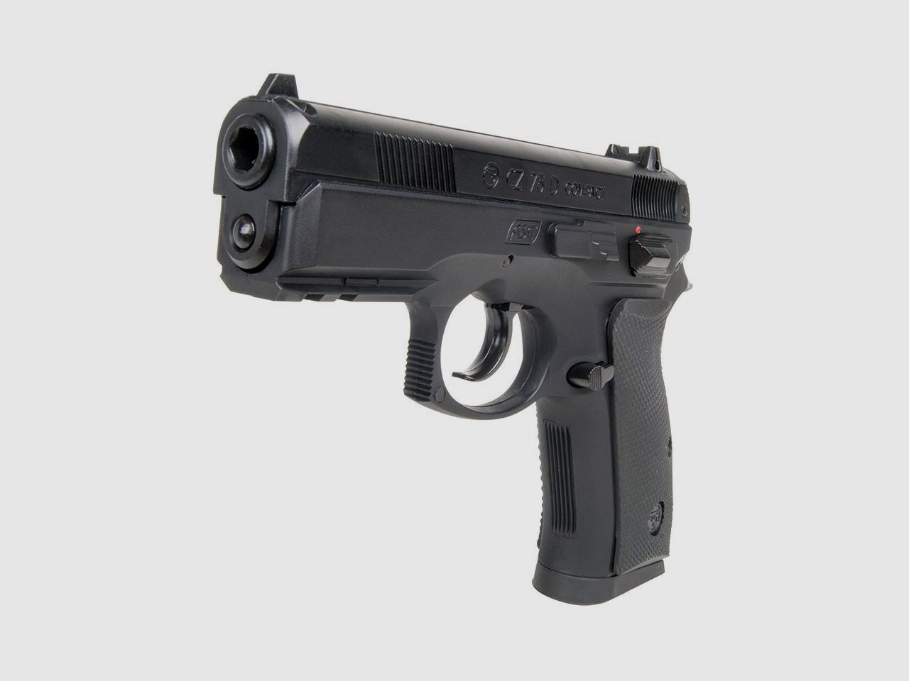 CO2 Pistole CZ 75D Compact Dual schwarz Kaliber 4,5 mm BB (P18)+ SchalldĂ¤mpfer Adapter