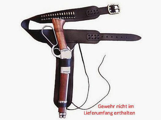 Gewehrgürtel Mare's Leg mit 15 Deko Patronen