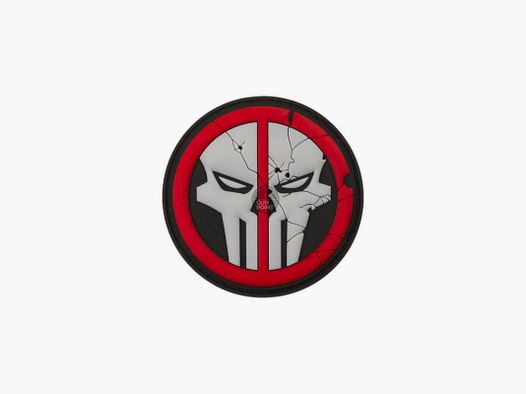 JTG Deathpool Skull Rubber Patch-Multicolor