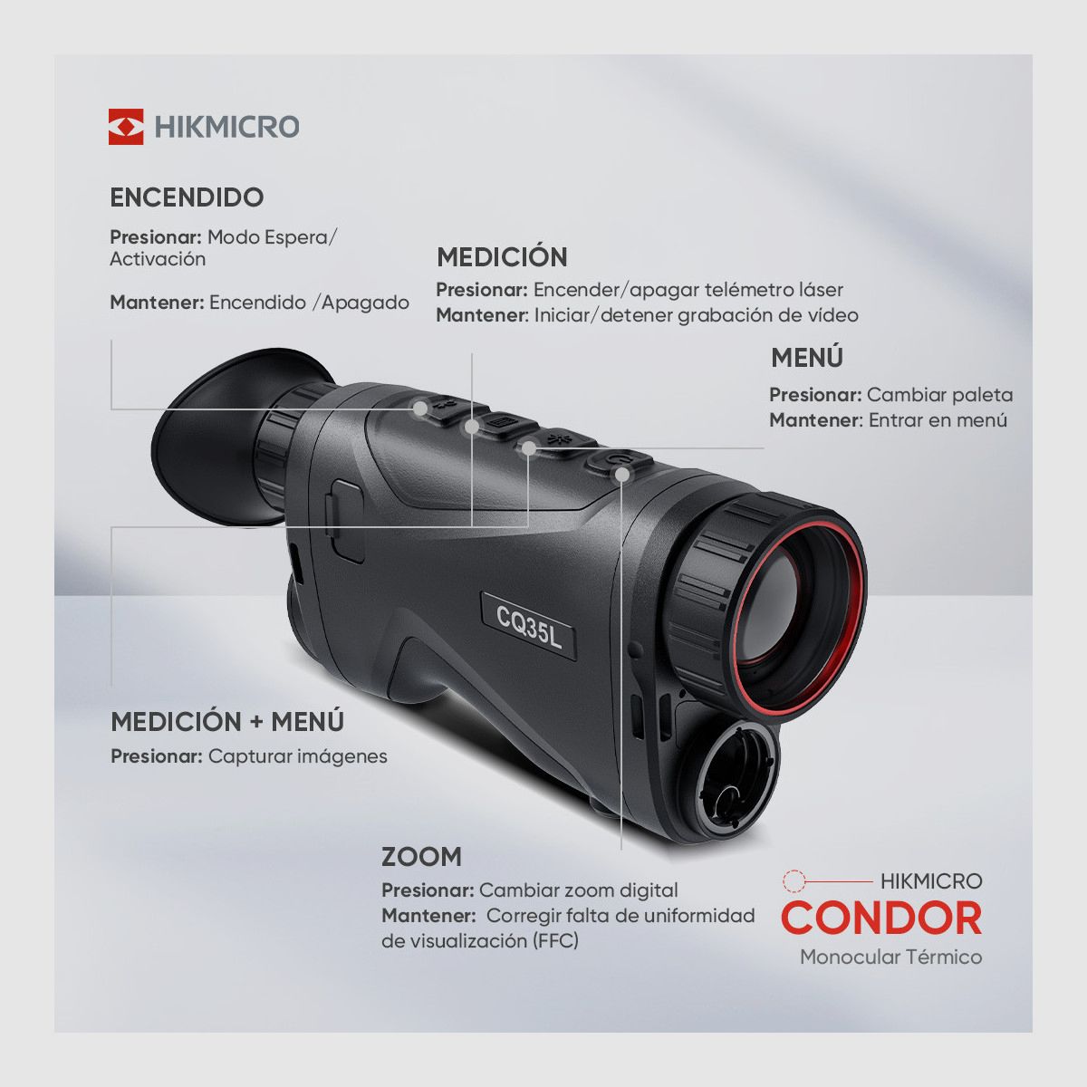 Monocolo termico con telemetro Condor CH25L HIKMICRO, immagine 10 di 10