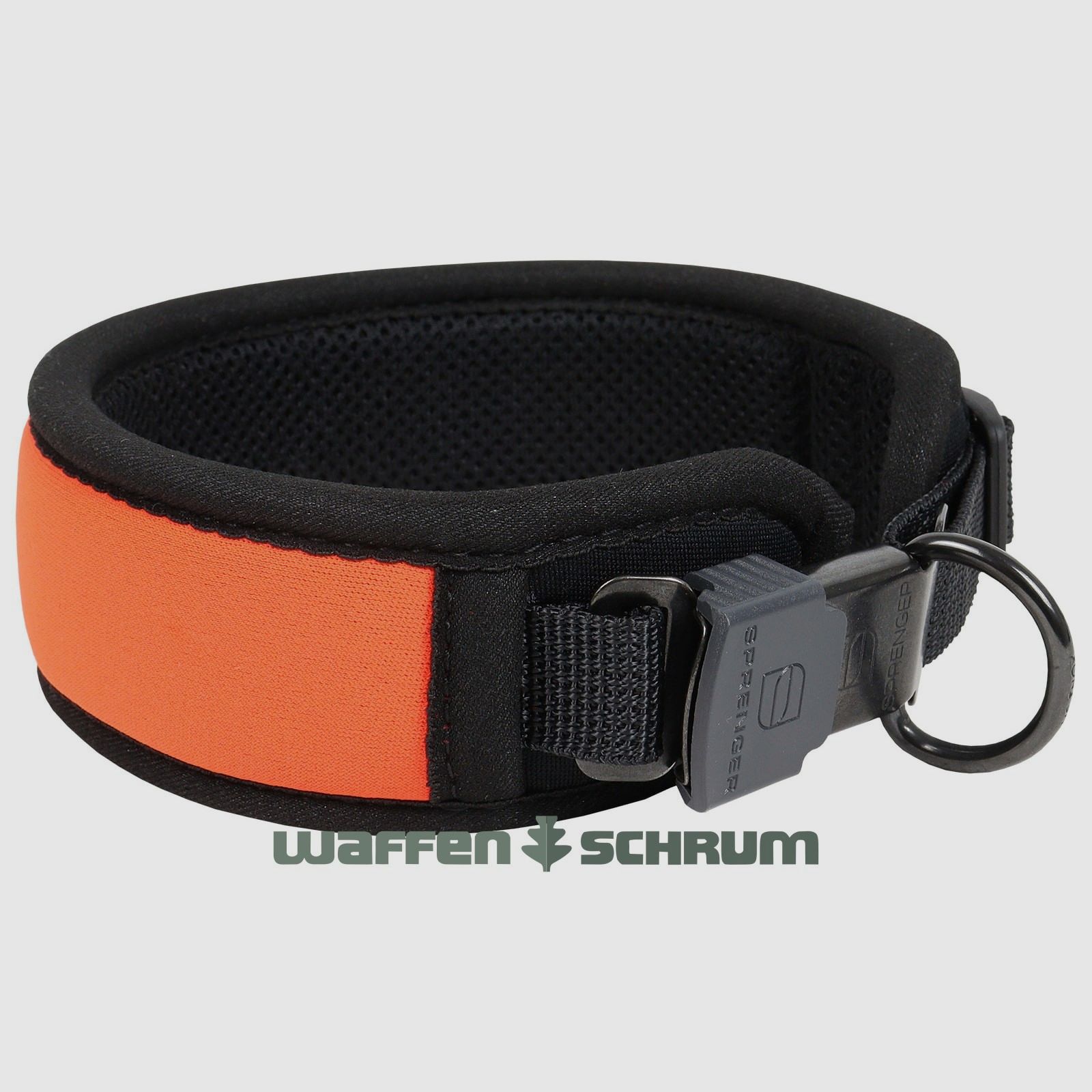 AKAH Neopren Halsung Comfort - Signalorange Kunststoff-Schnellverschluss