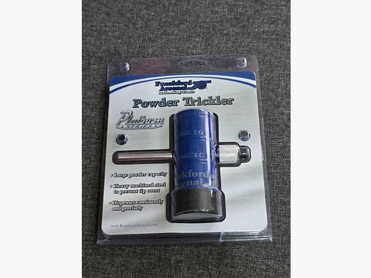 Frankford Arsenal Powder Trickler Pulver Feindosierer in Schwerer Metall Ausführung.