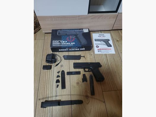 Softair Cyma CM 127 mit Zubehör für Bastler 
