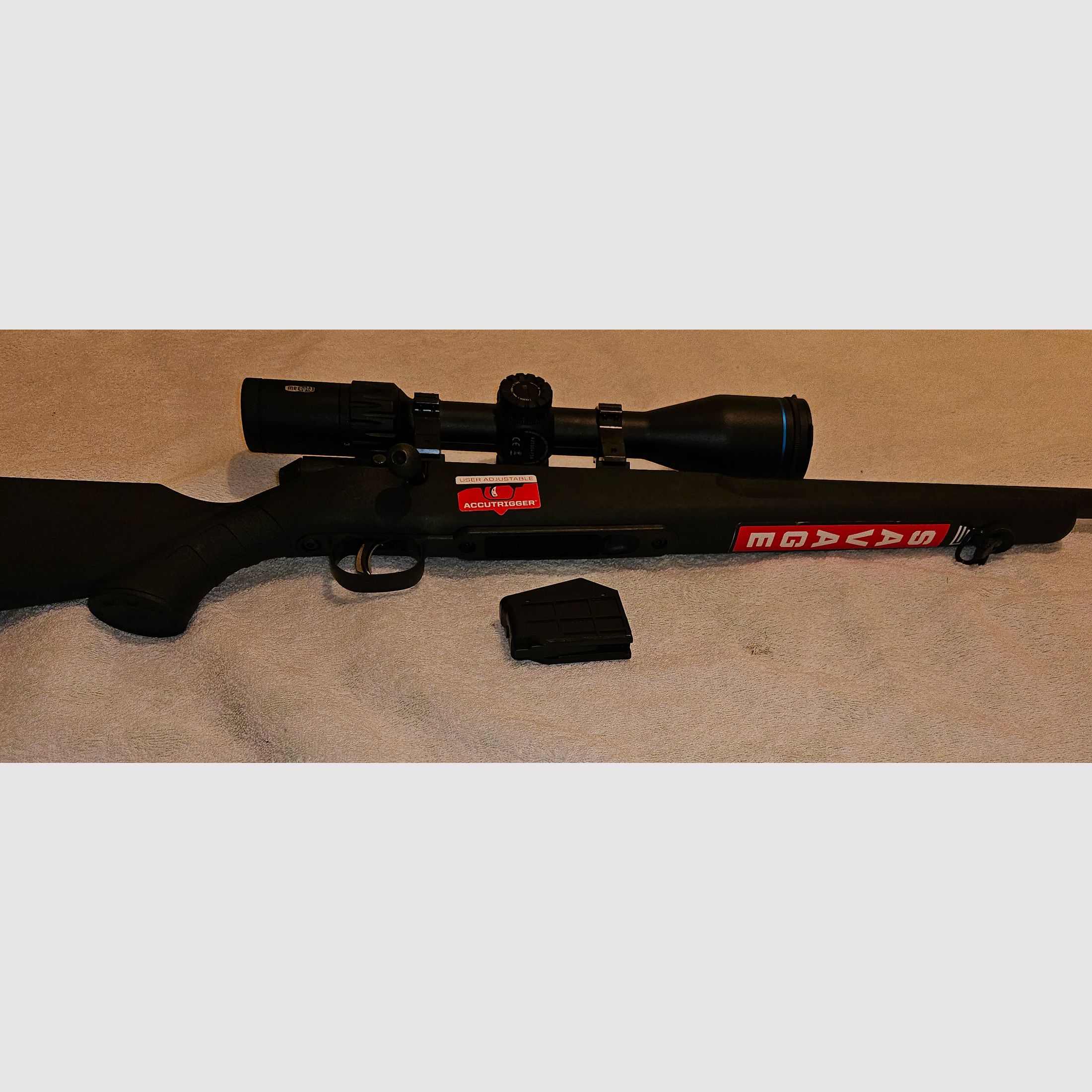 SAVAGE 25 Walking Varminter M15x1 Gewinde .22 Hornet mit Meopta MeoHunter R5 3-15x50 SFP RD Abs. 4c