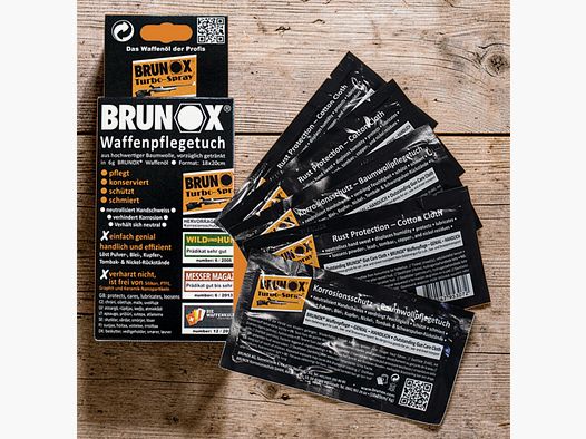 Brunox Waffenpflegetuch 18x20 cm 5 Stück