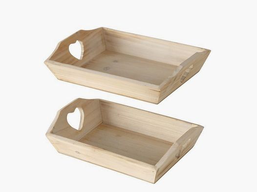 LivingActive Plateau en Forme de Cœur Ensemble de 2 pièces