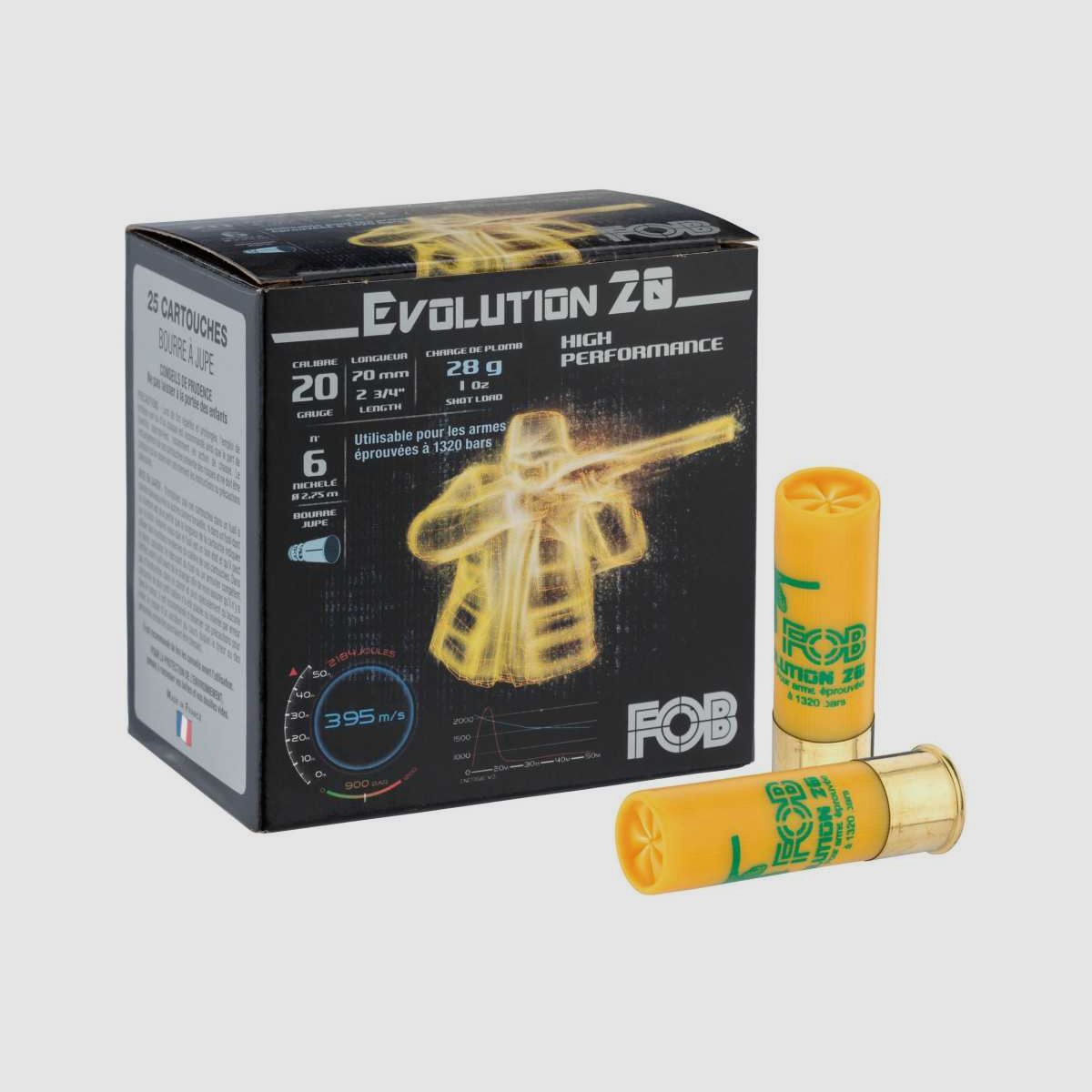 FOB Evolution 20 HP 20/70 28 g - FOB PASSION Nickel Kal. 20-70, Zündhütchen 16, 28 gr, N°6, Bild 4 von 4