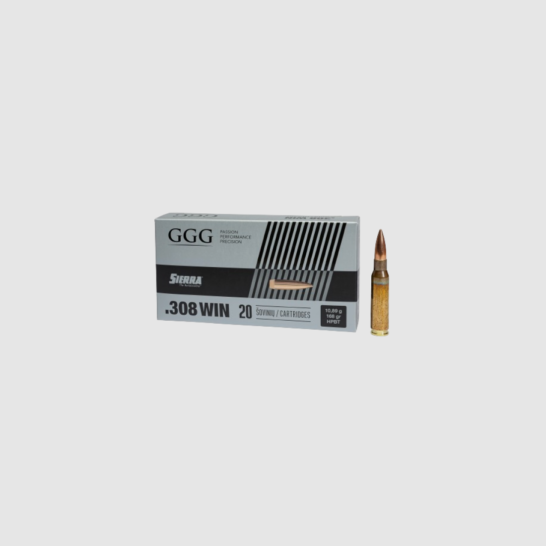 .308WIN GGG SIERRA FMJ HPBT 168GR