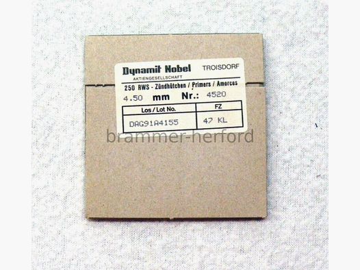 RWS kapsułki zapłonowe 4,50mm nr 4520