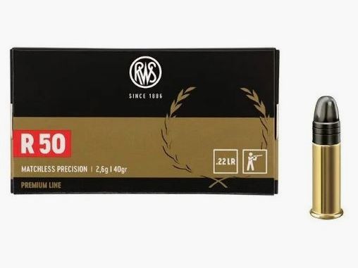 RWS PATRONEN Kal. .22LR R50 SUPER MATCH 40grs