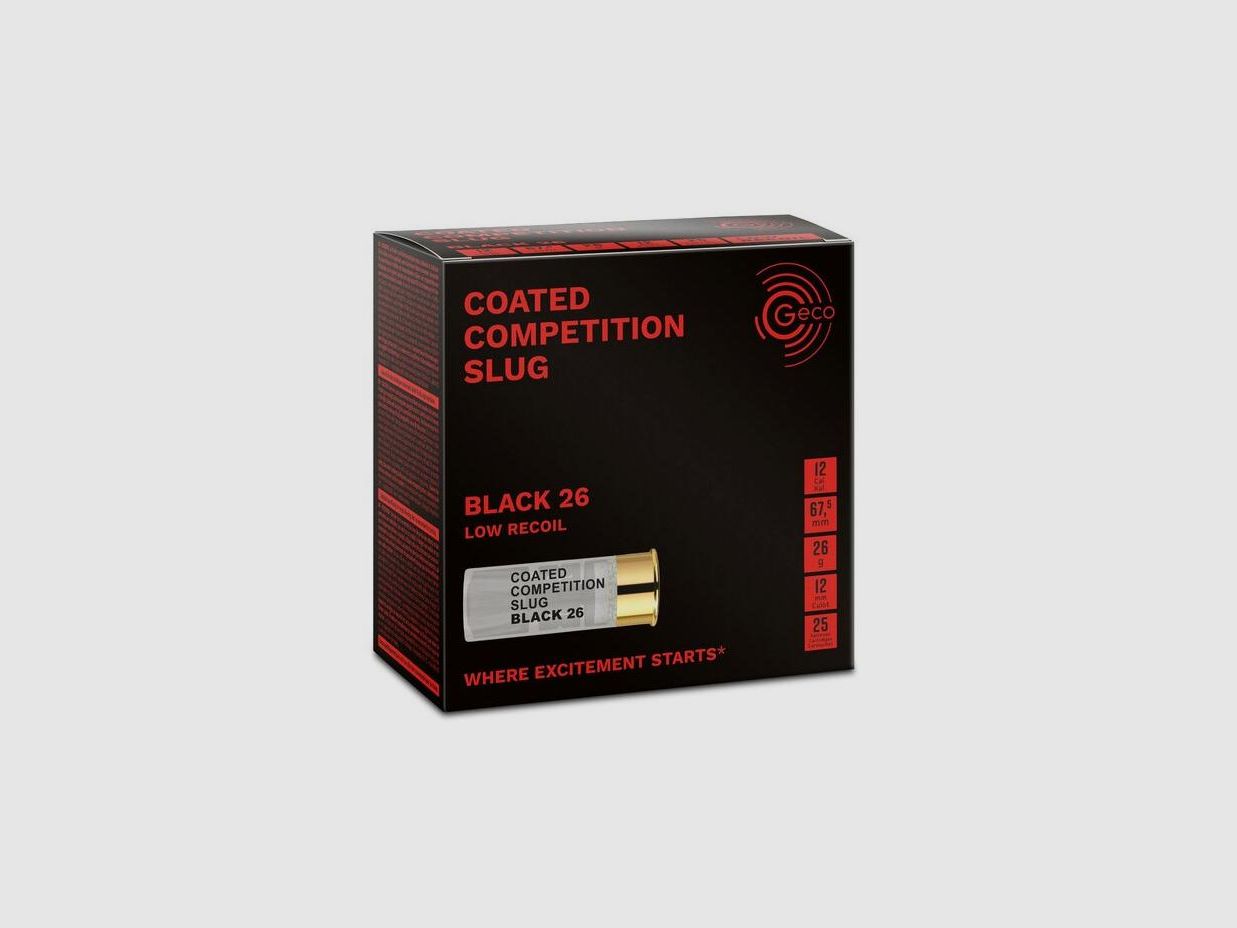 GECO Coated Competition Slug Black 26 12/67,5 25Stk.