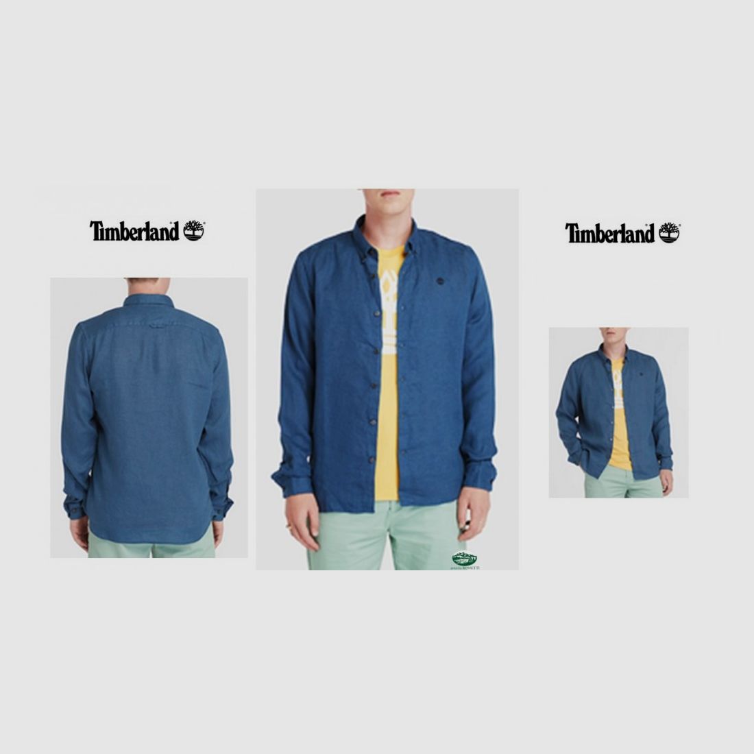 TIMBERLAND Chemise en Lin Mill Brook bleue