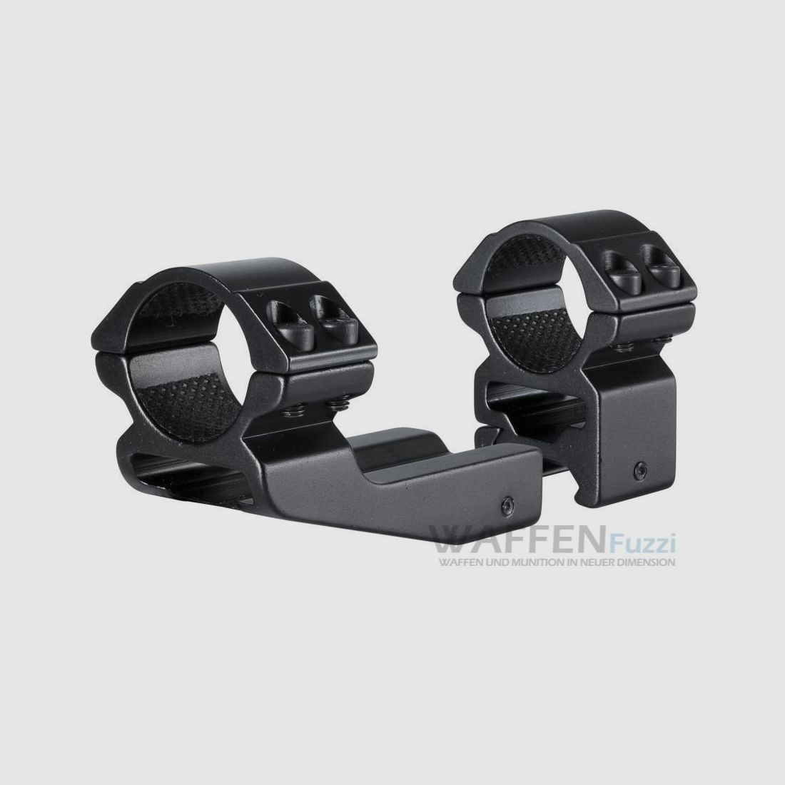 Versatzmontage 2" für Weaverschiene hohe Sattelhöhe 1 Zoll Ringdurchmesser