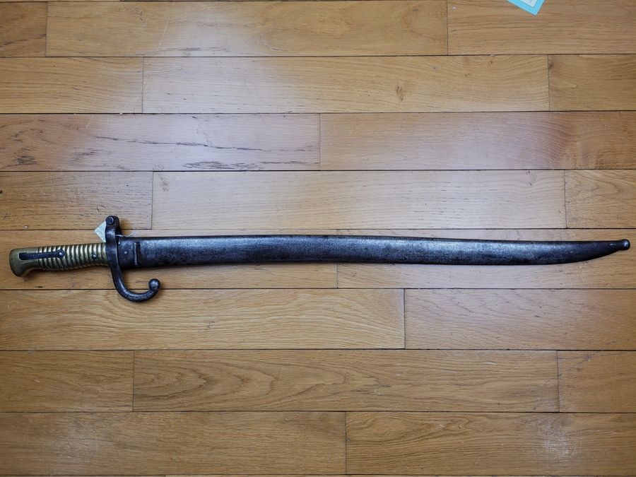 Sehr schöne Chassepot-Bajonett – Mre NATIONALE de Châtellerault – mit Nummer – TBE, Bild 2 von 14