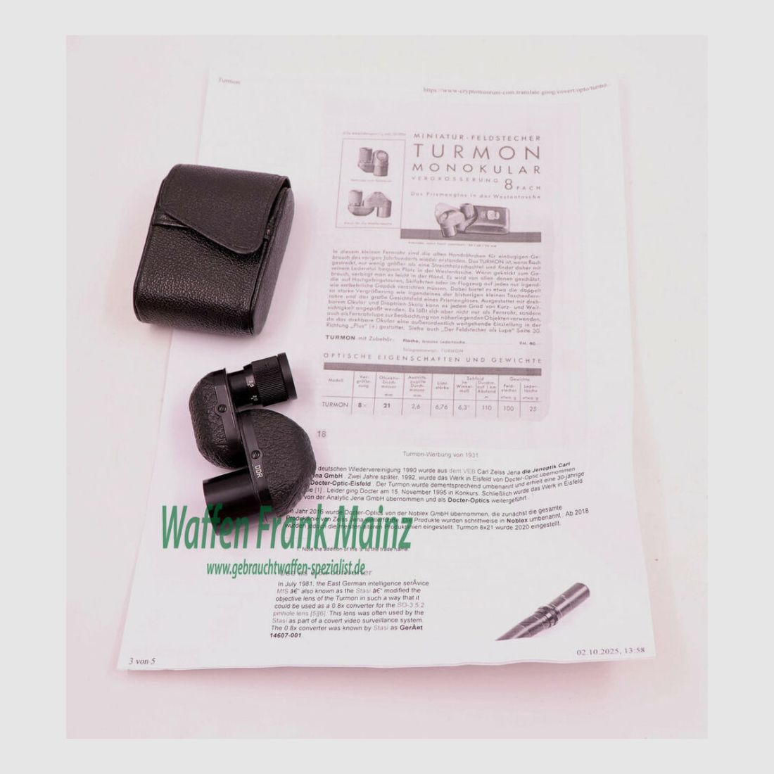 Zeiss Jena Monokular Turmon 8x21