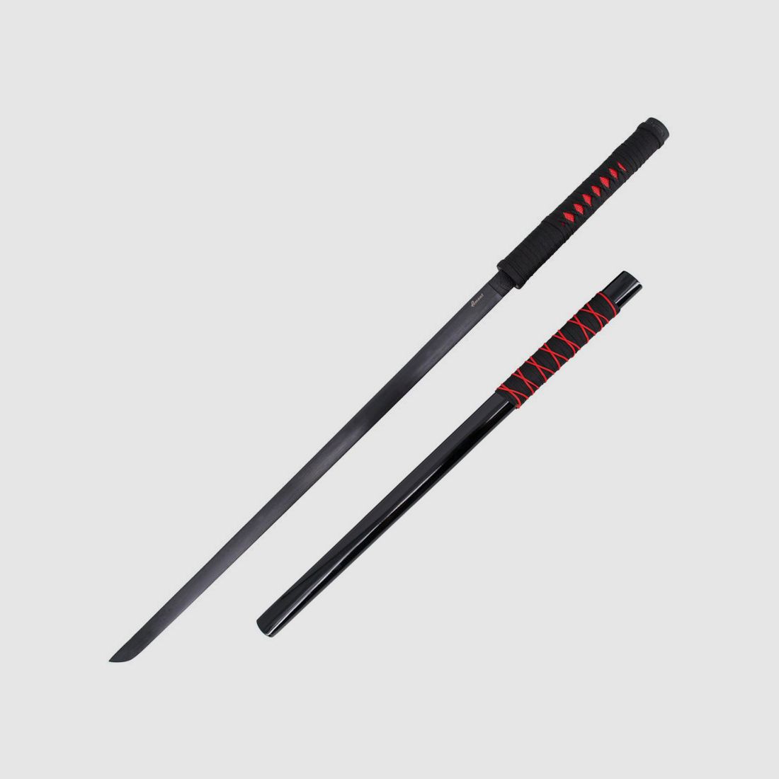 Ninja katana sword with black blade