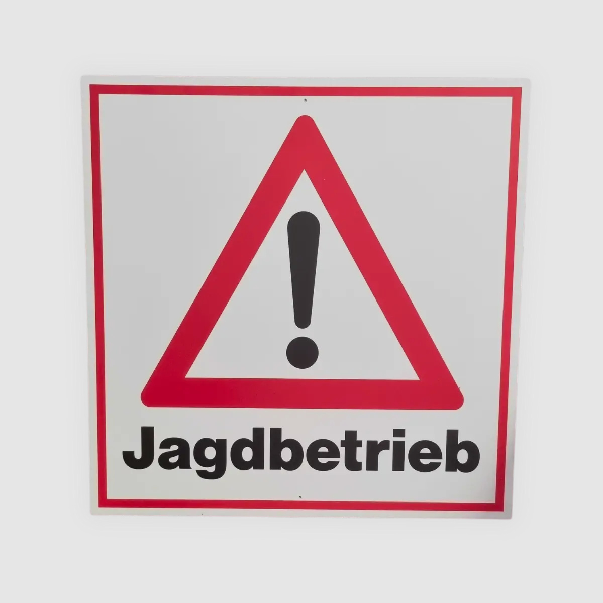 Warning sign hunting operation
