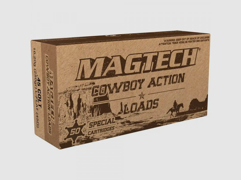 MAGTECH COWBOY ACTION .45COLT - 250 GRS - L-FLAT - 50 COLPI