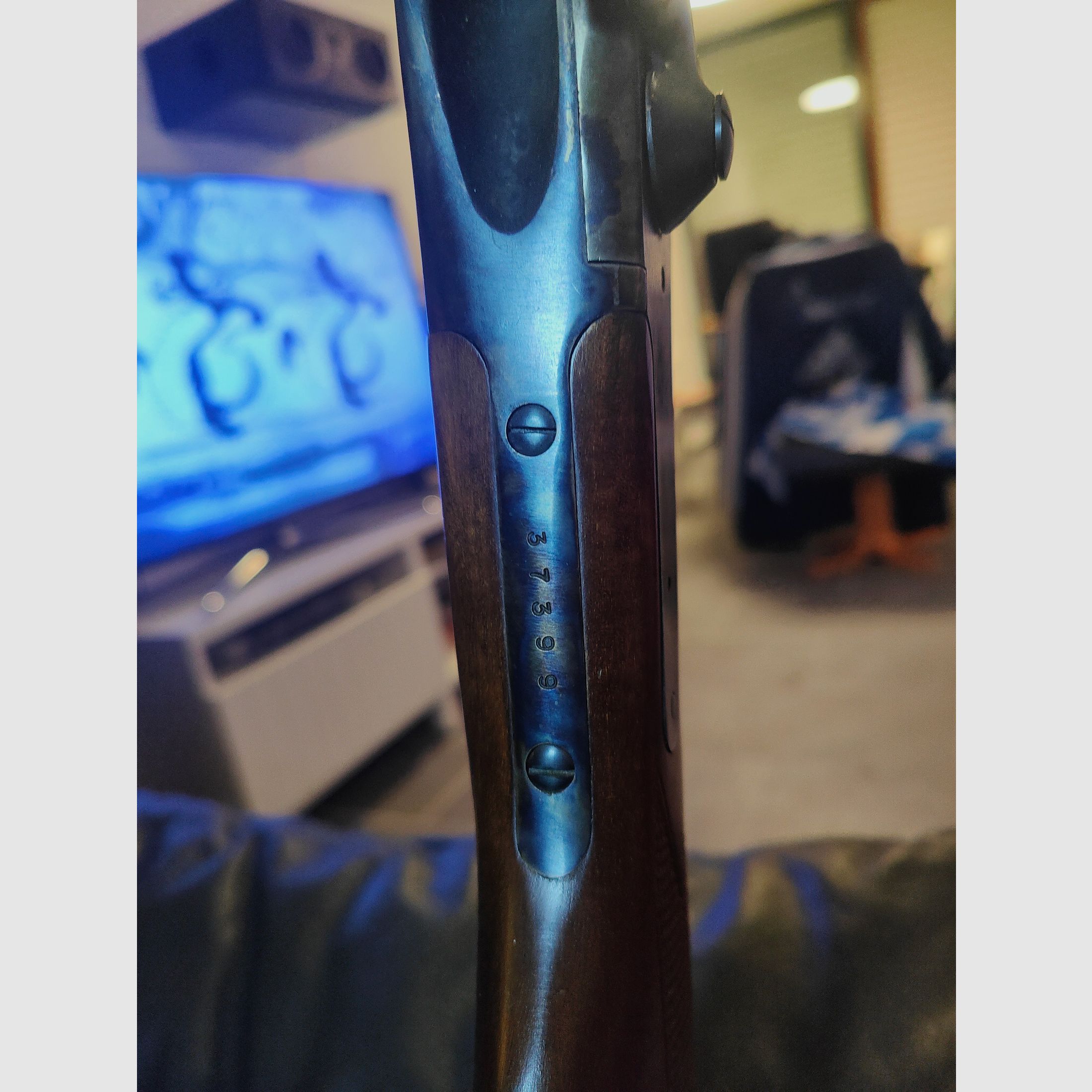 Perkussionsgewehr Kal.45/70 Perk. Länge: ca. 118cm Lauflänge: ca. 74,5cm,