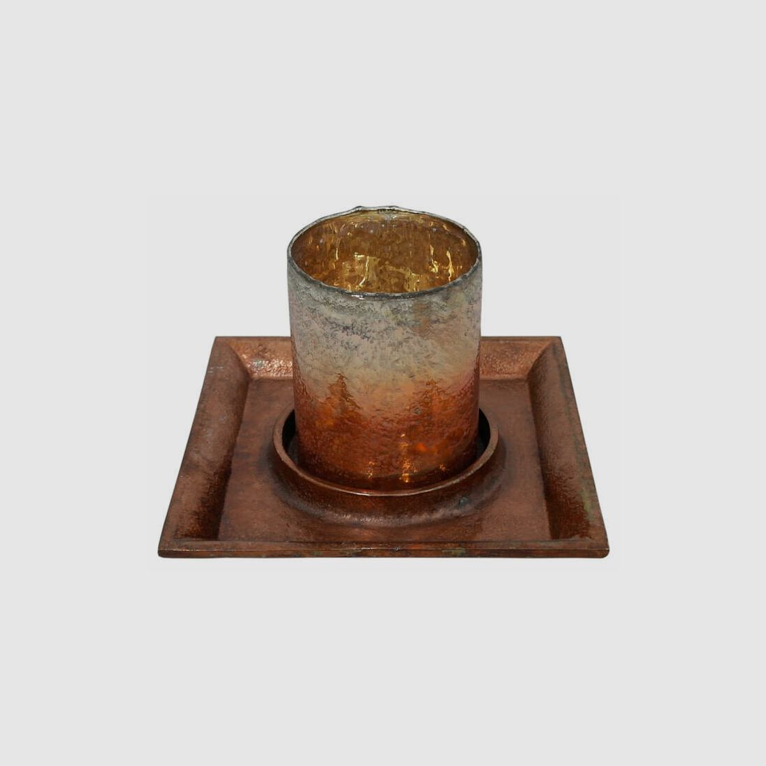 Lovergreen decoration motif lantern with oxidized copper bowl