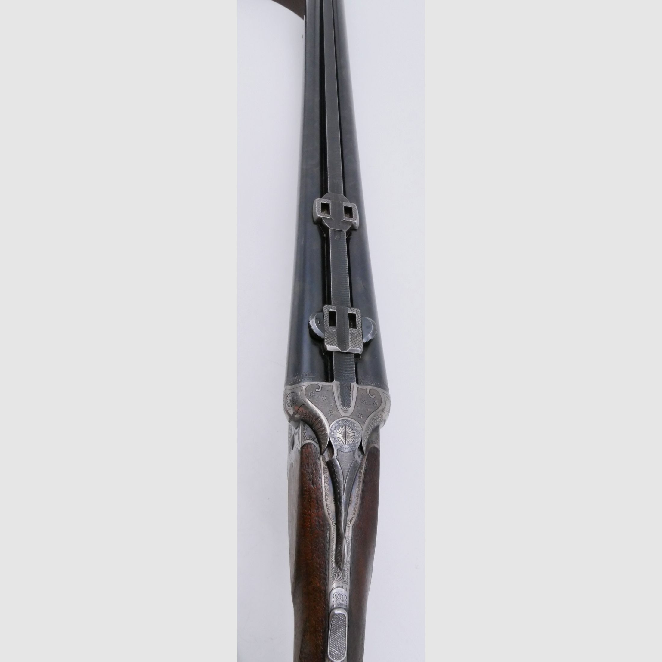 Doppelflinte ETW Suhl 16/70 Lauflänge 720mm mit Einhakmontage - Basen