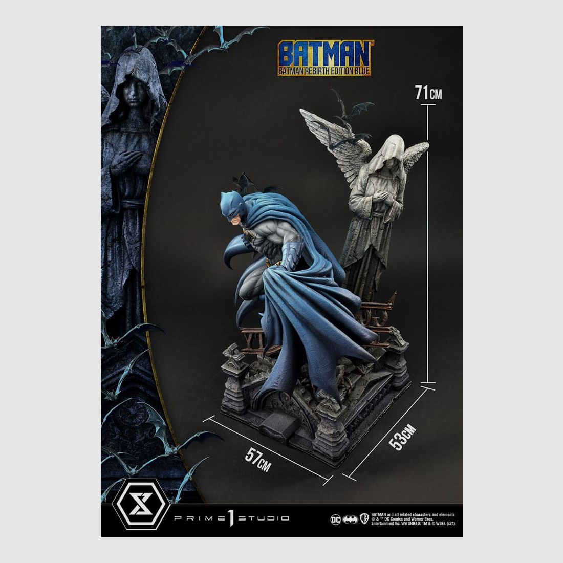 Batman Ultimate Premium Masterline Series Statue 1/4 Batman Rebirth Edition Blue Deluxe Bonus Version 71 cm | 43371