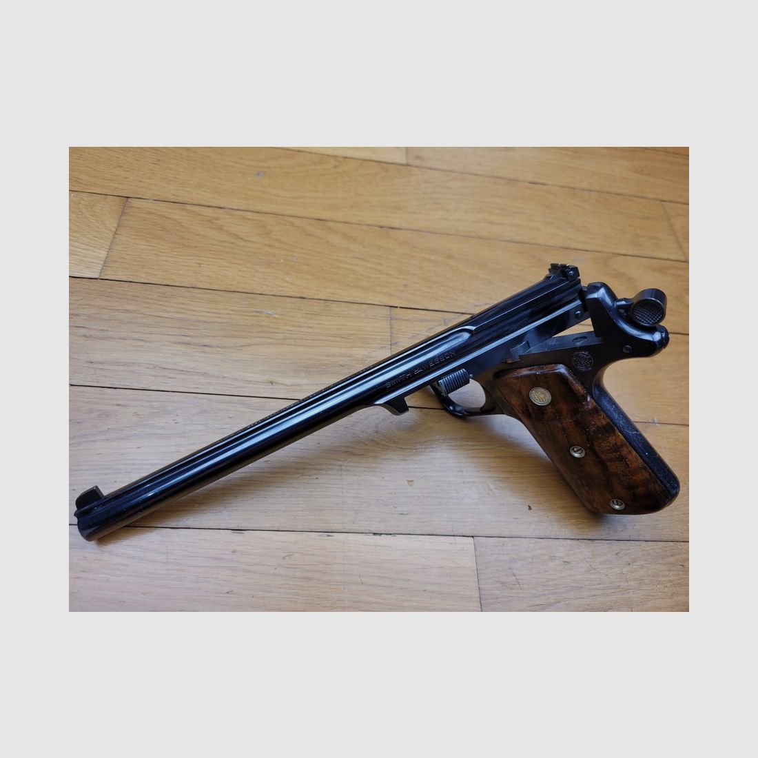 Art Deco Wonder – Smith&Wesson Straight Line – 22LR – 10 inch – slechts 1.870 gemaakt! – geboren in 1925! Prachtige staat!, afbeelding 17 van 24