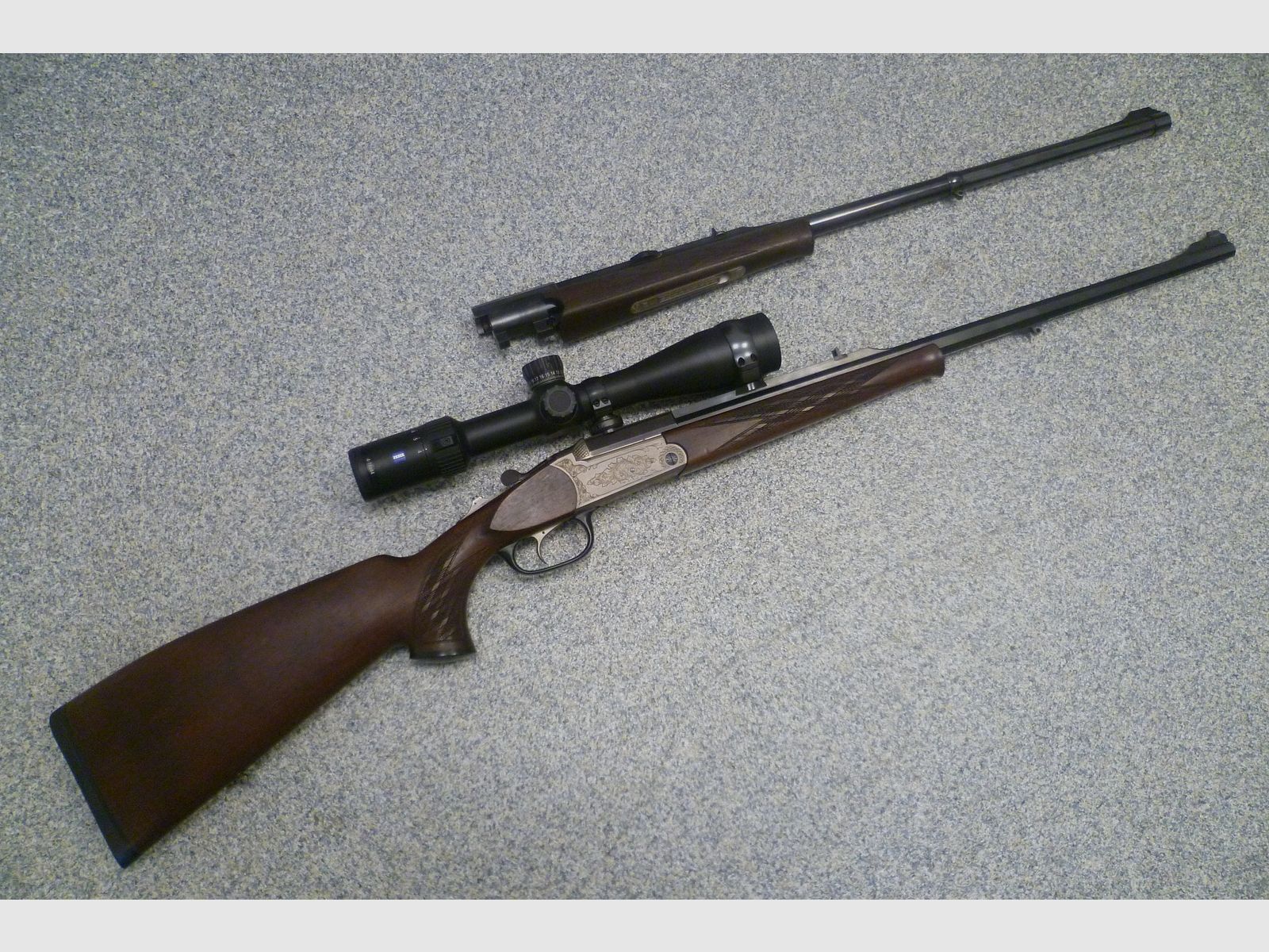 Blaser Kipplaufbüchse K770 5,6x50R Magnum mit Austauschlauf K77 8x68S