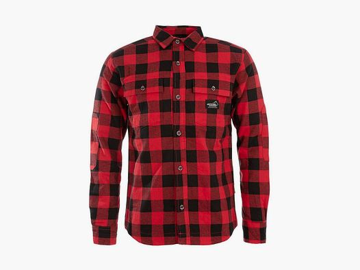 Arrak Outdoor Gefüttertes Flanellhemd Herren Rot/Schwarz S
