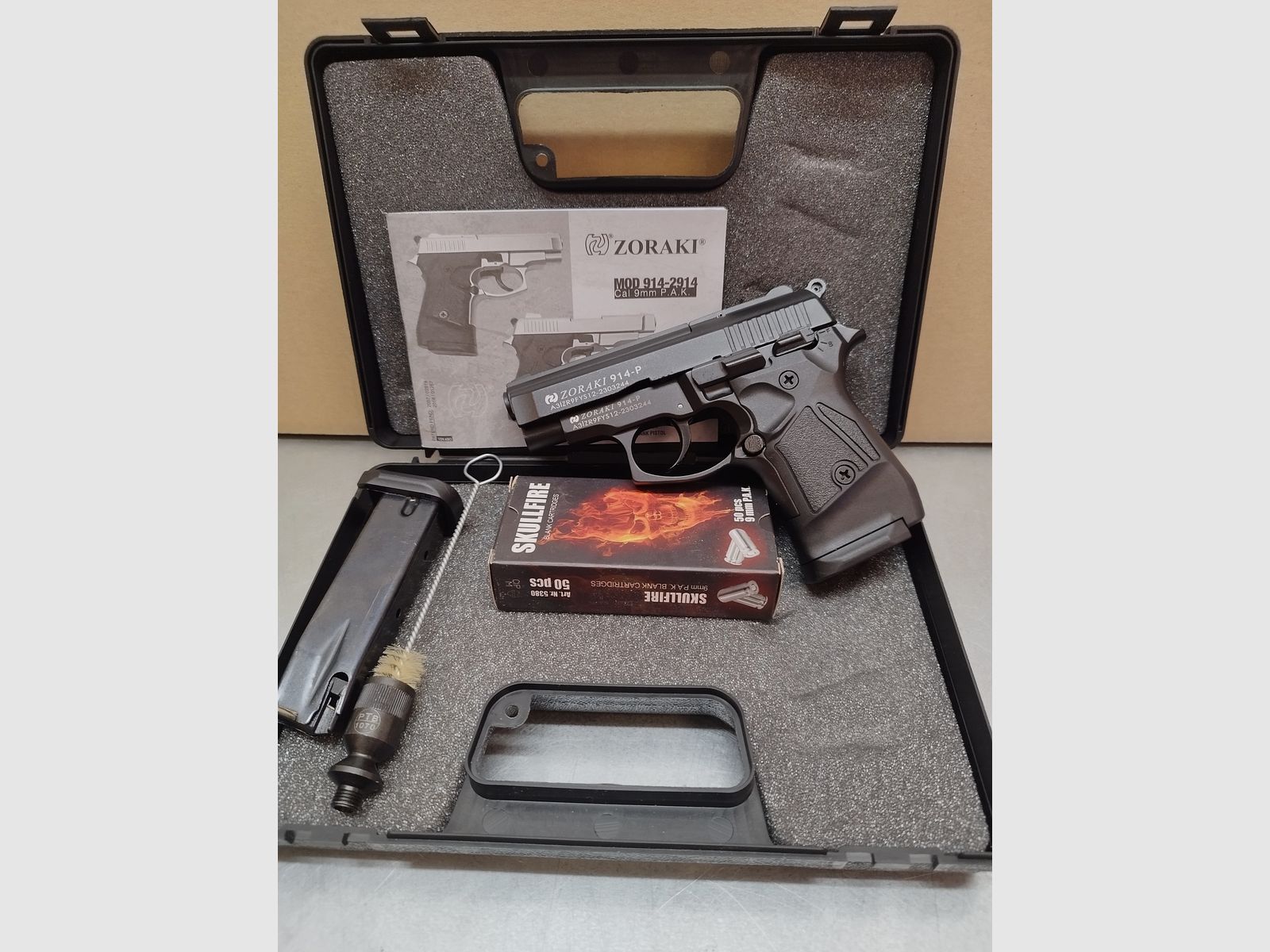 Zoraki 914-P Schreckschusswaffe 9mm PAK schwarz Set Agebot !!Neuware!!