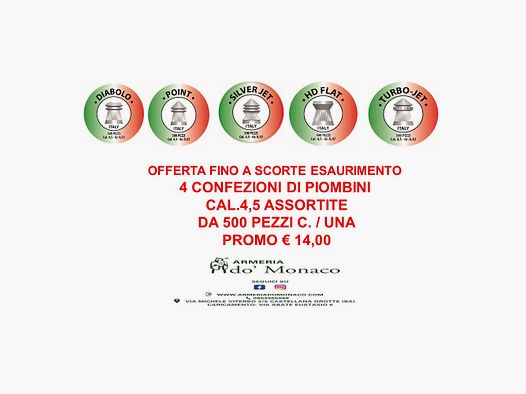 Promo 4 boîtes assorties cal. 4,5
