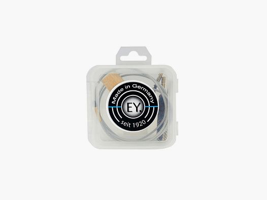 Set di pulizia Eyselein per cartucce calibro 7,5mm/.30 in scatola di plastica con cavo in acciaio