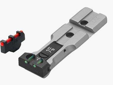 LPA WXT03-F1 SILVER BASE adjustable revolver sight with Weaver base for 629, 686, 586, 627, 66, 67, 696, 17, 19, 657, 610, 625, 29, 27 and new for caliber .50 – Black sight picture